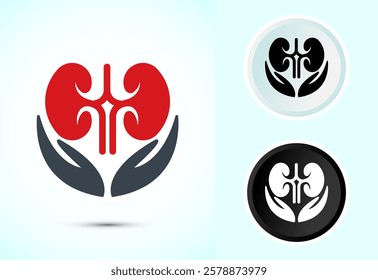 Kidney icon design illustration. Human organ icon, Kidney care logo sign symbol