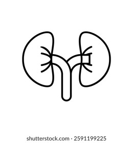 Kidney icon design stock illustration