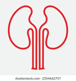 Icono del riñón diseño ilustración vectorial.