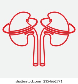 Kidney icon design vector illustration .