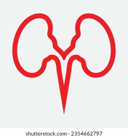 Design eines Nierensymbols Vektorgrafik .