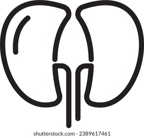 kidney icon in health and medical package with line style