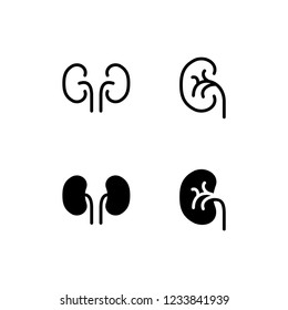 Kidney Icon Logo Vector Symbol. Renal Icon