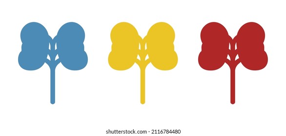 icono renal en fondo blanco, ilustración vectorial