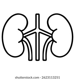 Icono de riñón sobre fondo blanco Vector
Icono de Vector