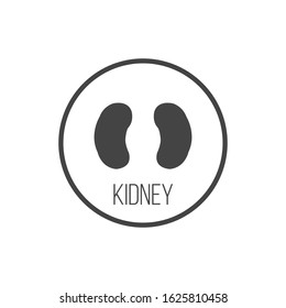 kidney icon. sign design. Stock vector illustration isolated on white background.