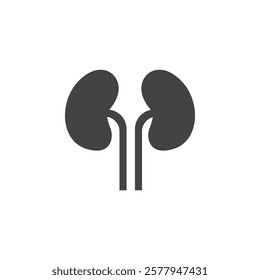 Kidney icon Simple thin line flat symbol