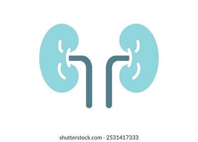 Icono de riñón. estilo de icono sólido. icono relacionado con la medicina. Ilustración vectorial de Elementos de salud