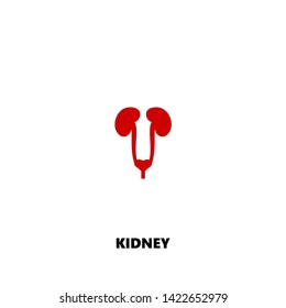 kidney icon. kidney vector design. sign design. red color