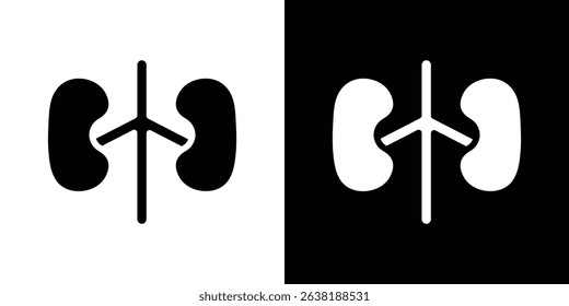 Kidney icon Vector in flat style. Collection silhouettes
