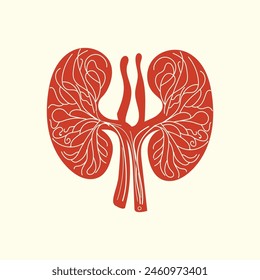 Nierensymbol Vektorillustration Design