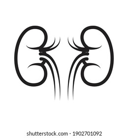 Kidney icon vector illustration flat style