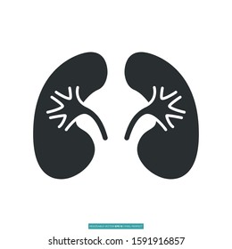 kidney icon vector illustration logo template for many purpose. Isolated on white background.