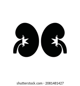 Vector de icono del riñón. Plantilla de diseño del logotipo de urología.
