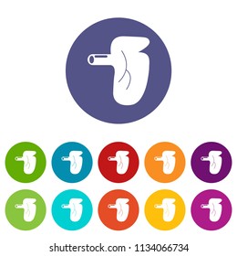 Kidney icons color set vector for any web design on white background
