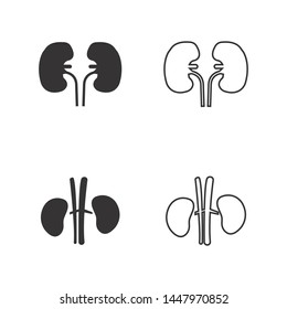 Kidney icons set, Vector illustration. Organs icons vector