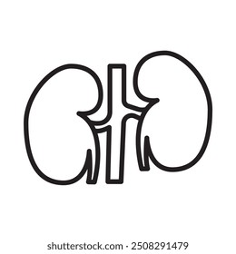 kidney line icon design vector template
