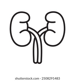 kidney line icon design vector template