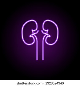 kidney line icon. Elements of Medicine in neon style icons. Simple icon for websites, web design, mobile app, info graphics