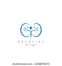 kidney logo creative concept human people happy solution design health