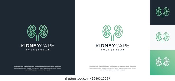 Kidney logo design. Kidney internal organ logo design vector icon