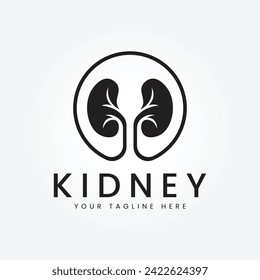 Diseños de logotipo de riñón vectorial concepto, plantilla de símbolo del logotipo de Kidney Care