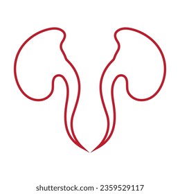 Kidney logo icon vector illustration.