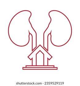 Kidney logo icon vector illustration.