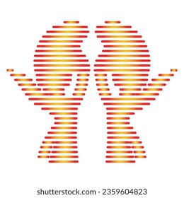 Ilustración vectorial del icono del logotipo del riñón.