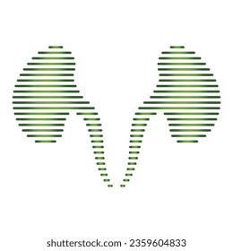 Symbol des Nierenlogos, Vektorgrafik.