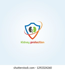 Kidney logo, kidney protections logo templates, vector logo for health business corporate, urology, elements, illustration -vector