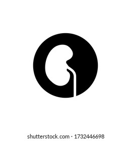 kidney logo vector silhouette black and white