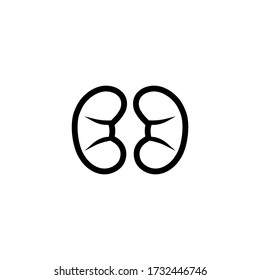 kidney logo vector silhouette black and white