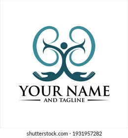 Logo-Vektorgrafik von Kidney. Design-Vorlage für Urologie-Symbole.