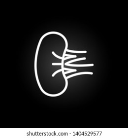 Kidney, organ neon icon. Elements of human organ set. Simple icon for websites, web design, mobile app, info graphics