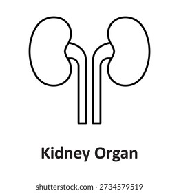 Kidney Organ Vector Icon which can easily modify or edit

