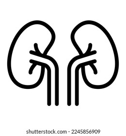 kidney outline icon simple design
