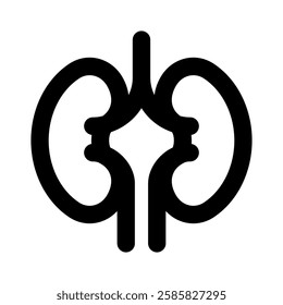kidney outlined black style icon