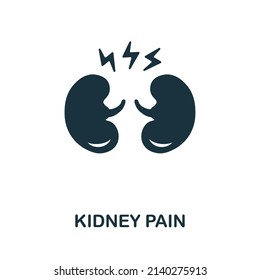 Kidney Pain flat icon. Colored element sign from body ache collection. Flat Kidney Pain icon sign for web design, infographics and more.