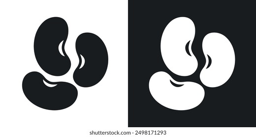 Kidney plant bean icon in solid style