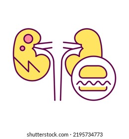 kidney problem, Causes, color editable icons for web design