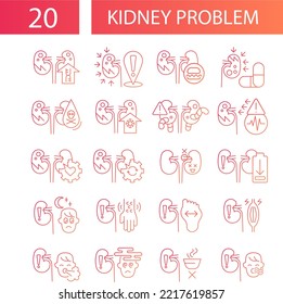 kidney problem, gradient icons for web design, templates and more
