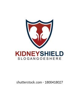 Kidney Shield Logo template design vector, emblem, design concept, creative symbol