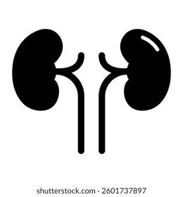 kidney sign symbol vector flat icon