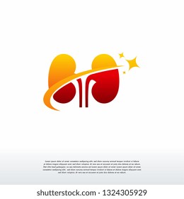 Kidney Star logo designs concept vector, Kidney Care logo template
