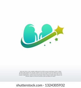 Kidney Star logo designs concept vector, Kidney Care logo template