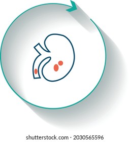 kidney stone laser icon vector design