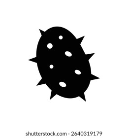 Kidney Stone Spiked Icon Representing Urinary Tract Condition