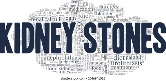 Kidney Stones Vector Illustration Word Cloud Stock Vector (Royalty Free ...