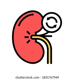 Kidney Transplant Color Icon Vector. Kidney Transplant Sign. Isolated Symbol Illustration